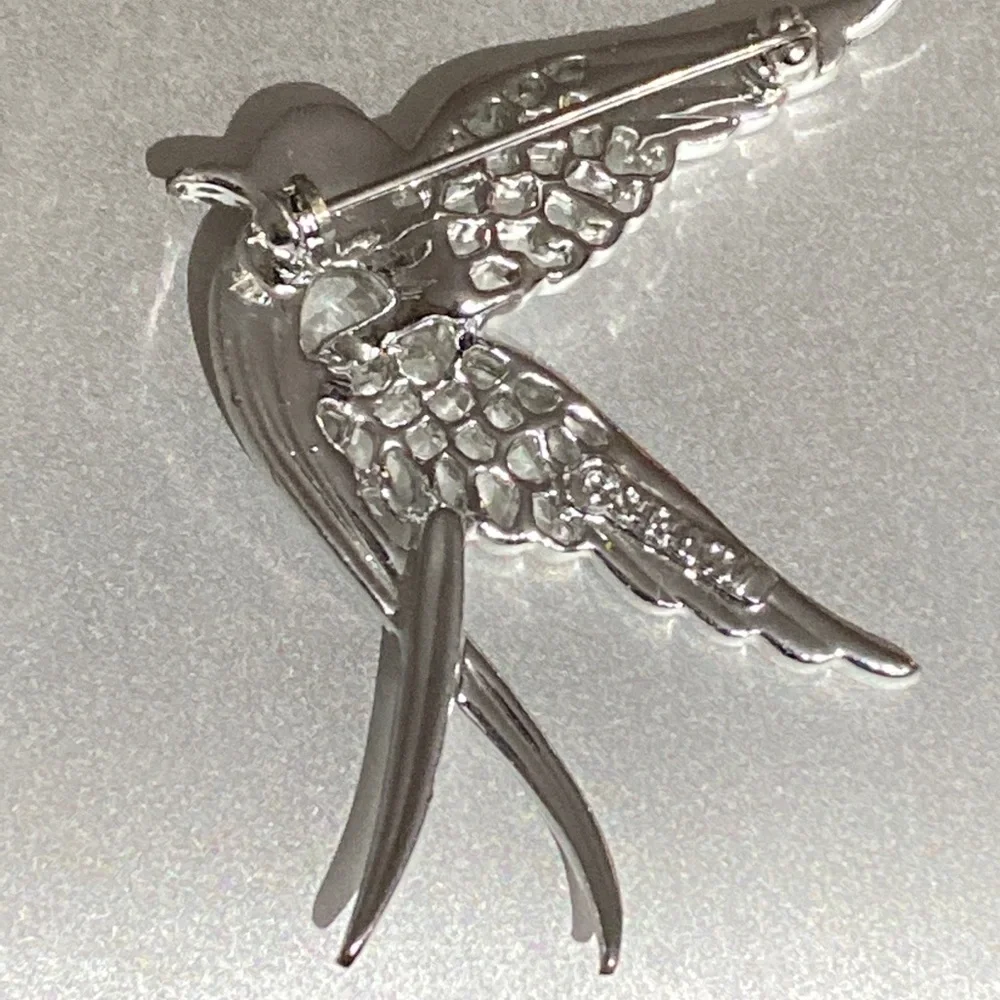 Vintage Sarah Coventry Silver tone Brooch PEACE Dove Pin VTG Signed - Picture 3 of 5